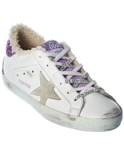 Golden Goose Superstar Leather & Glitter Sneaker Women