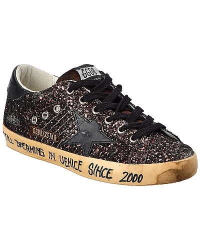 Golden Goose Superstar Glitter & Leather Sneaker Women