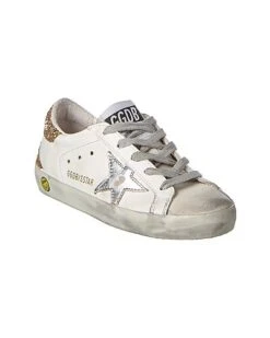 Golden Goose Superstar Leather & Glitter Sneaker Kids