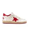 Golden Goose Ballstar Sneaker White & Strawberry Red