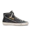 Golden Goose Slide Sneaker Black Leather Studs