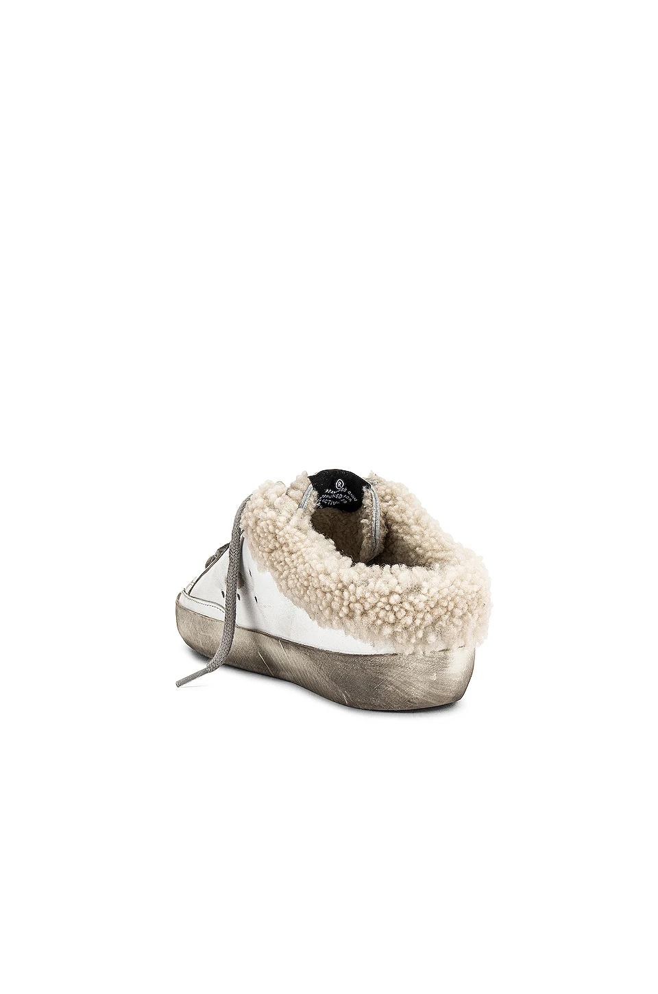 Golden Goose Superstar Sabot Shearling Sneaker White, Silver, & Beige - Image 3