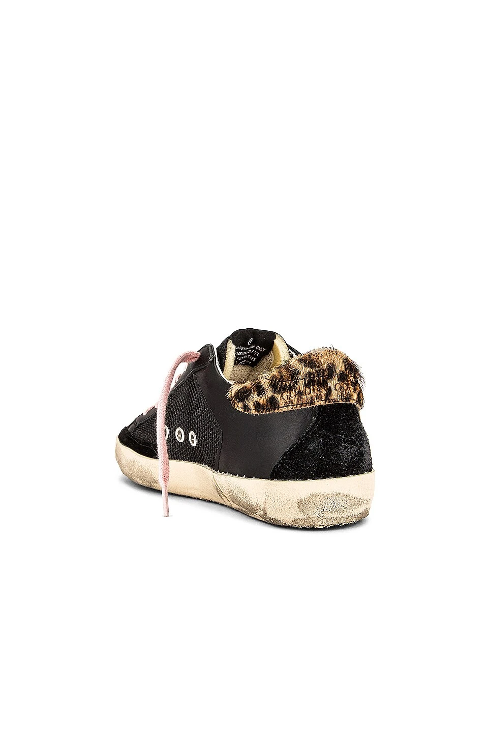 Golden Goose Superstar Sneaker Black, Gold, & Beige Brown Leopard - Image 3