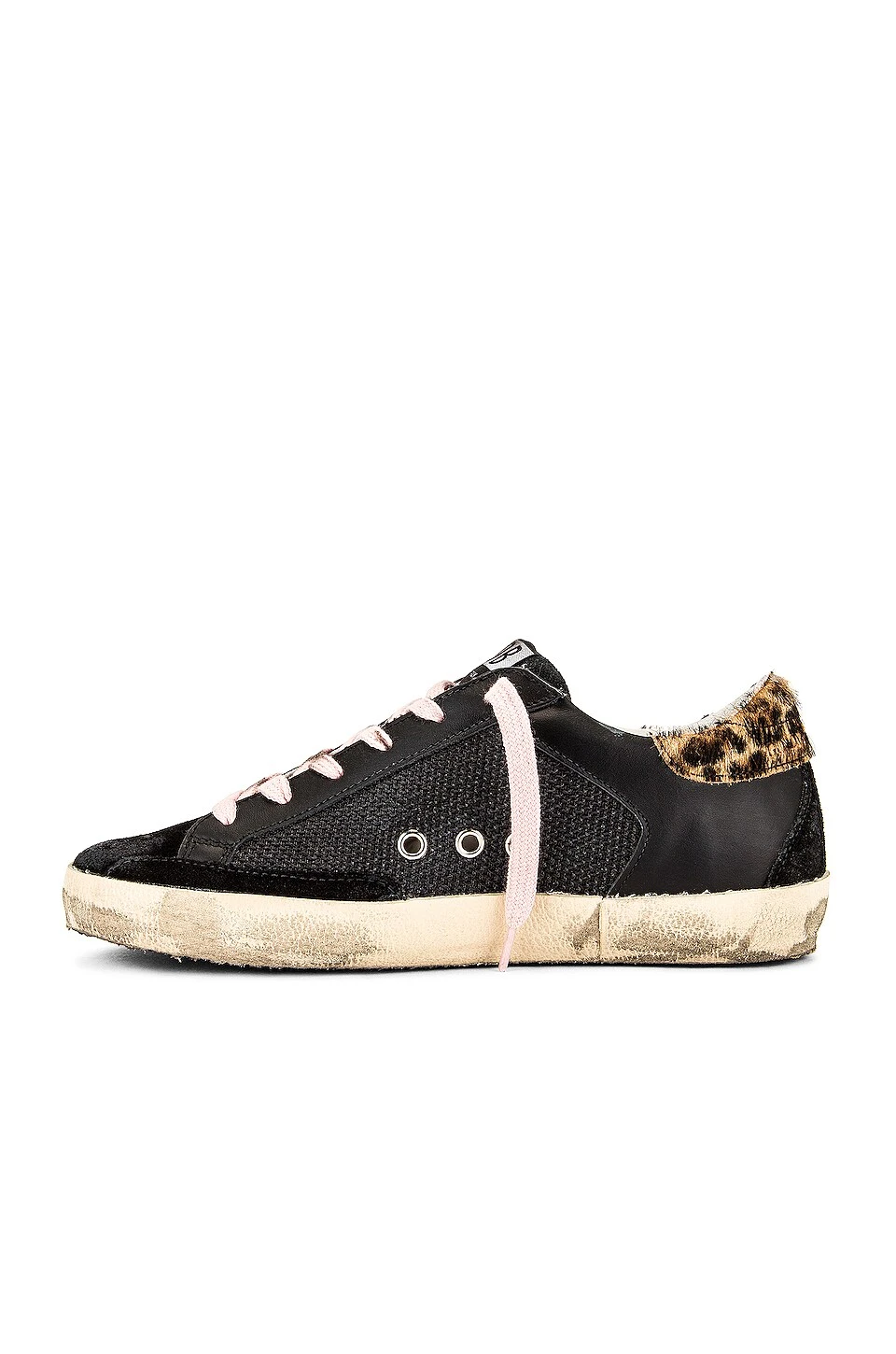 Golden Goose Superstar Sneaker Black, Gold, & Beige Brown Leopard - Image 5