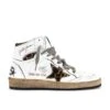 Golden Goose Sky Star Sneaker White, Beige Brown, & Black Leo