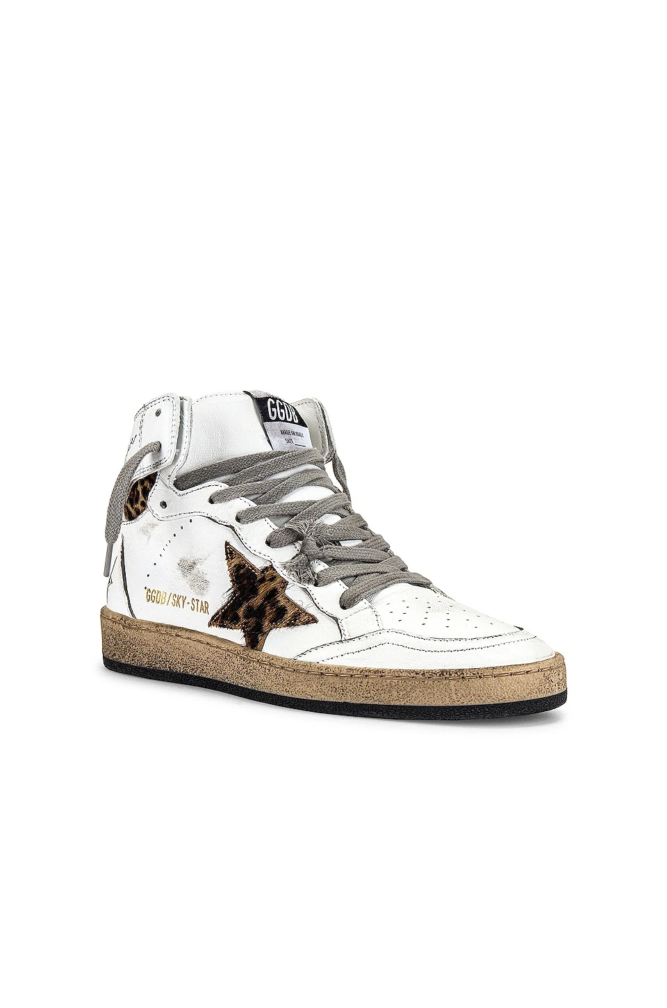 Golden Goose Sky Star Sneaker White, Beige Brown, & Black Leo - Image 2