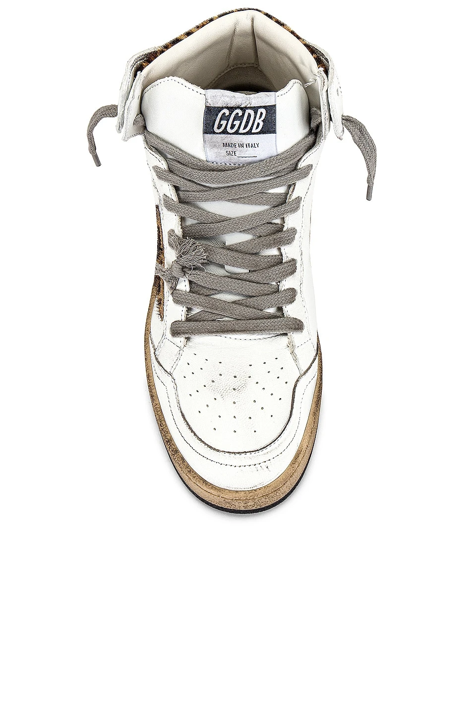 Golden Goose Sky Star Sneaker White, Beige Brown, & Black Leo - Image 4