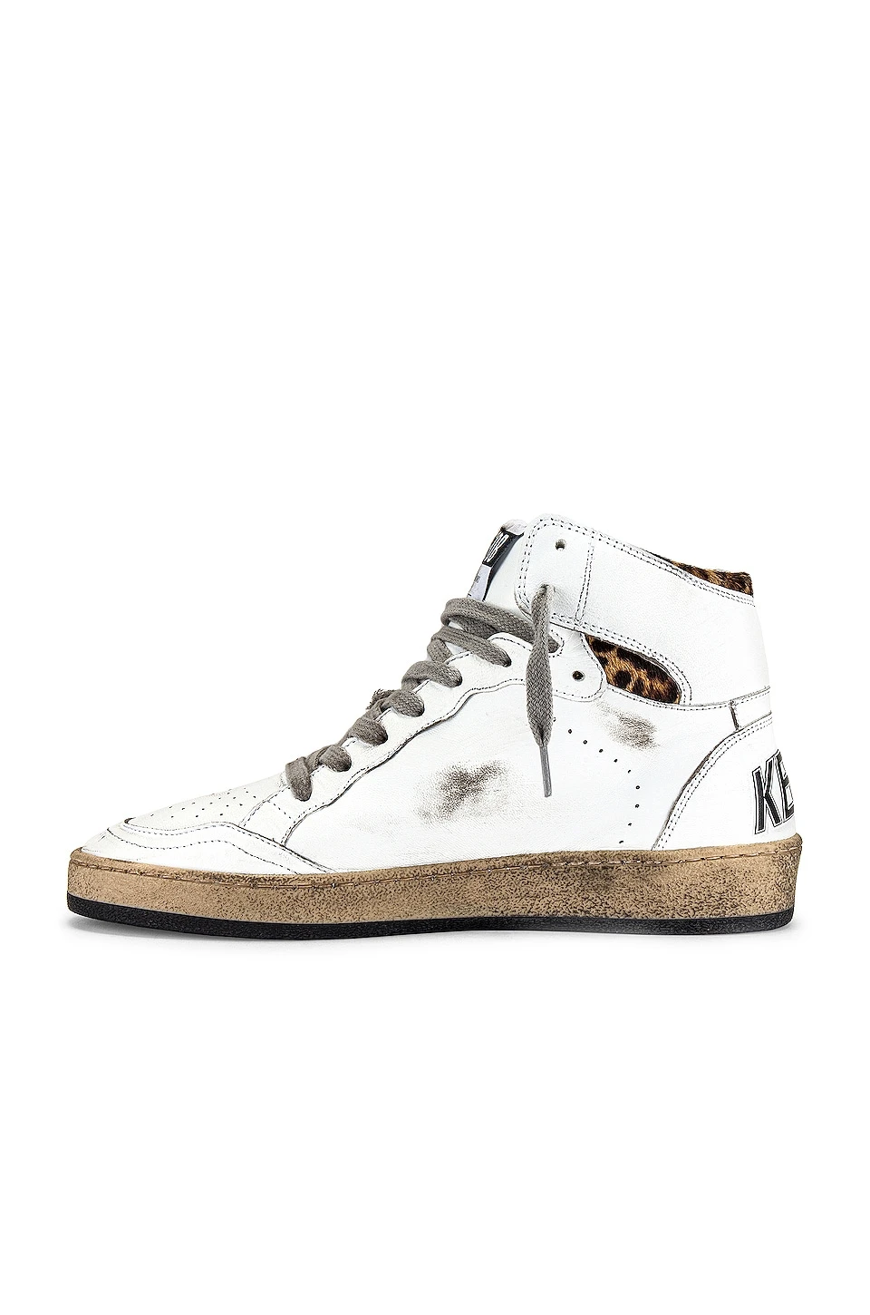 Golden Goose Sky Star Sneaker White, Beige Brown, & Black Leo - Image 5