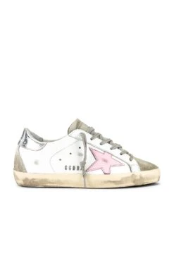 Golden Goose Superstar Sneaker White, Ice, Orchid Pink, & Silver