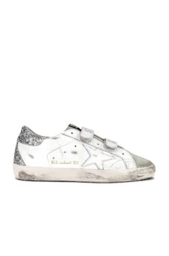 Golden Goose Old School Sneaker White, Ice, & Silver