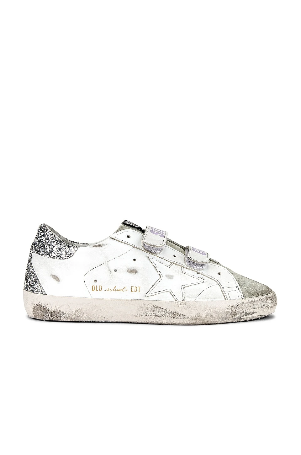 Golden Goose Old School Sneaker White, Ice, & Silver