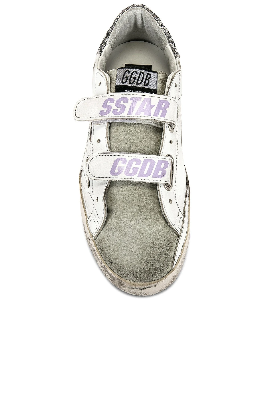 Golden Goose Old School Sneaker White, Ice, & Silver - Image 4