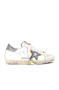 Golden Goose X REVOLVE Superstar Sneaker White, Multicolor, & Silver