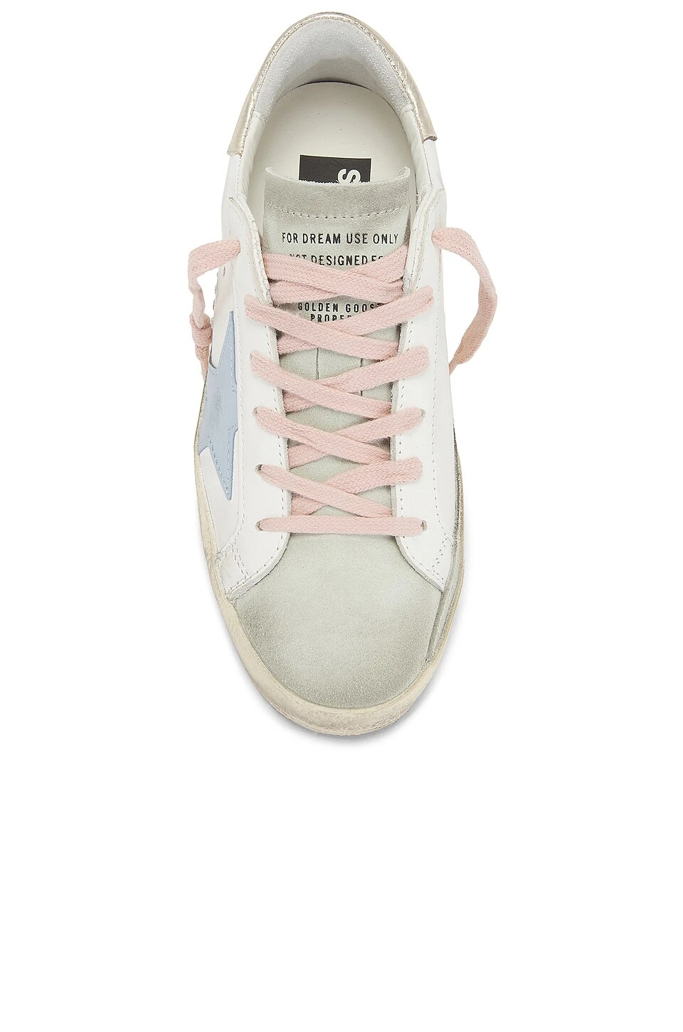 Golden Goose Super-Star Sneaker White, Ice, Powder Blue, & Platinum - Image 4
