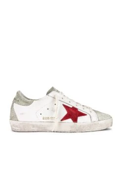 Golden Goose Super-Star Sneaker White, Ice, & Red