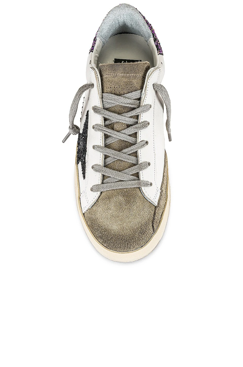 Golden Goose Super-Star Sneaker White, Taupe, & Fuxia - Image 4