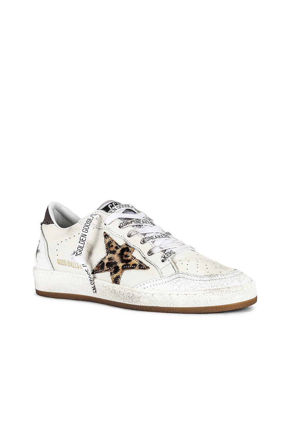 Golden Goose Ball Star Sneaker White, Beige, Brown, & Black Leopard - Image 2
