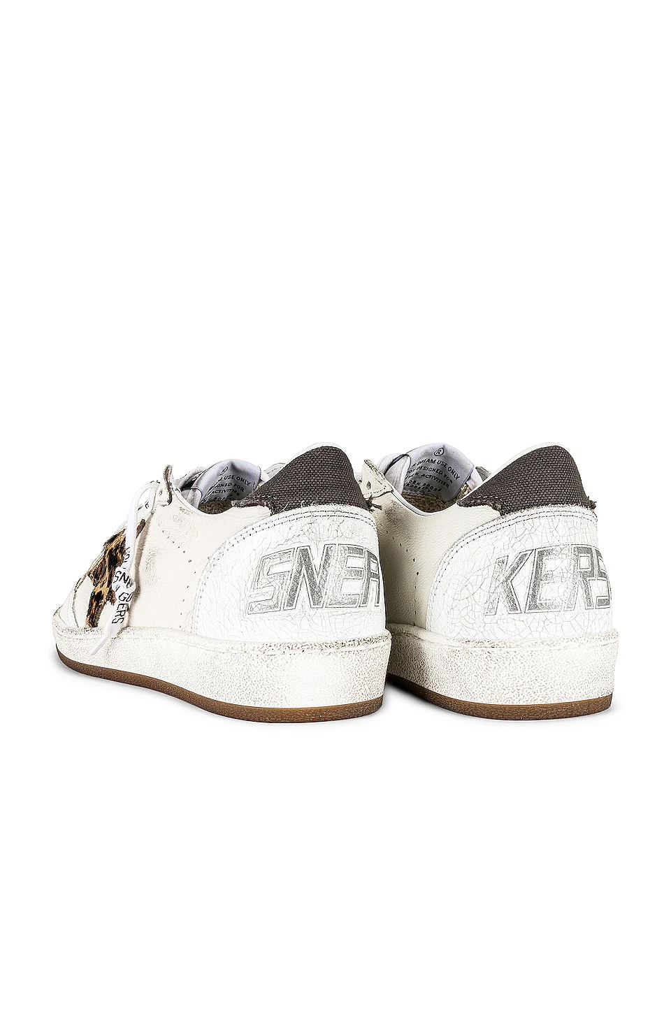 Golden Goose Ball Star Sneaker White, Beige, Brown, & Black Leopard - Image 3