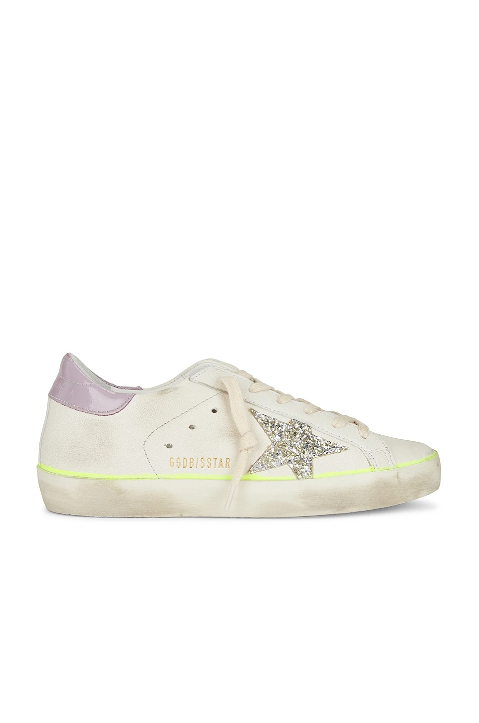 Golden Goose Super-Star Sneaker White, Platinum, & Lilac