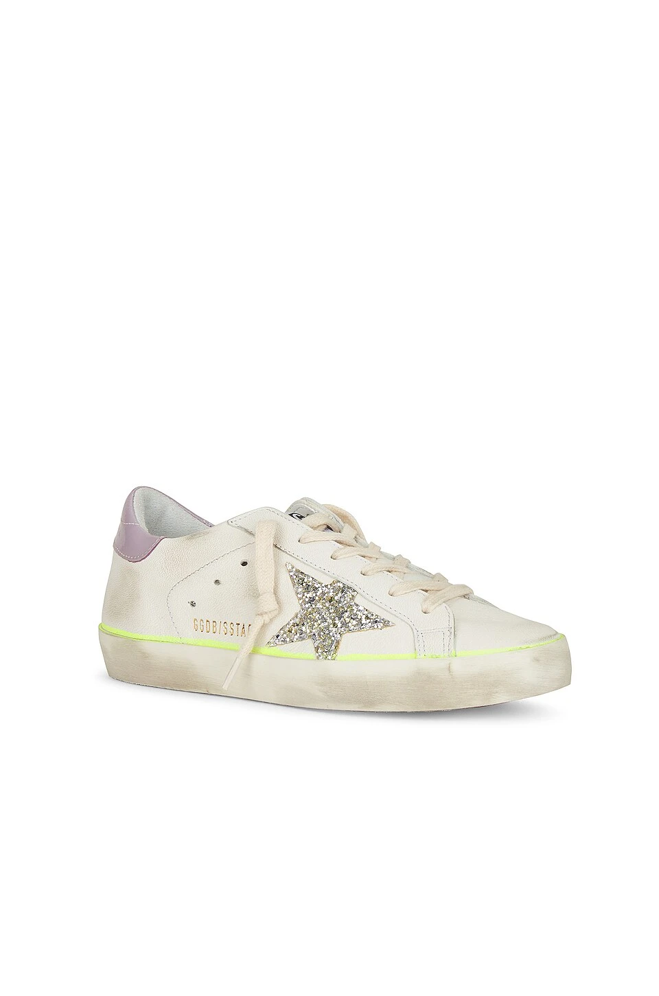 Golden Goose Super-Star Sneaker White, Platinum, & Lilac - Image 2