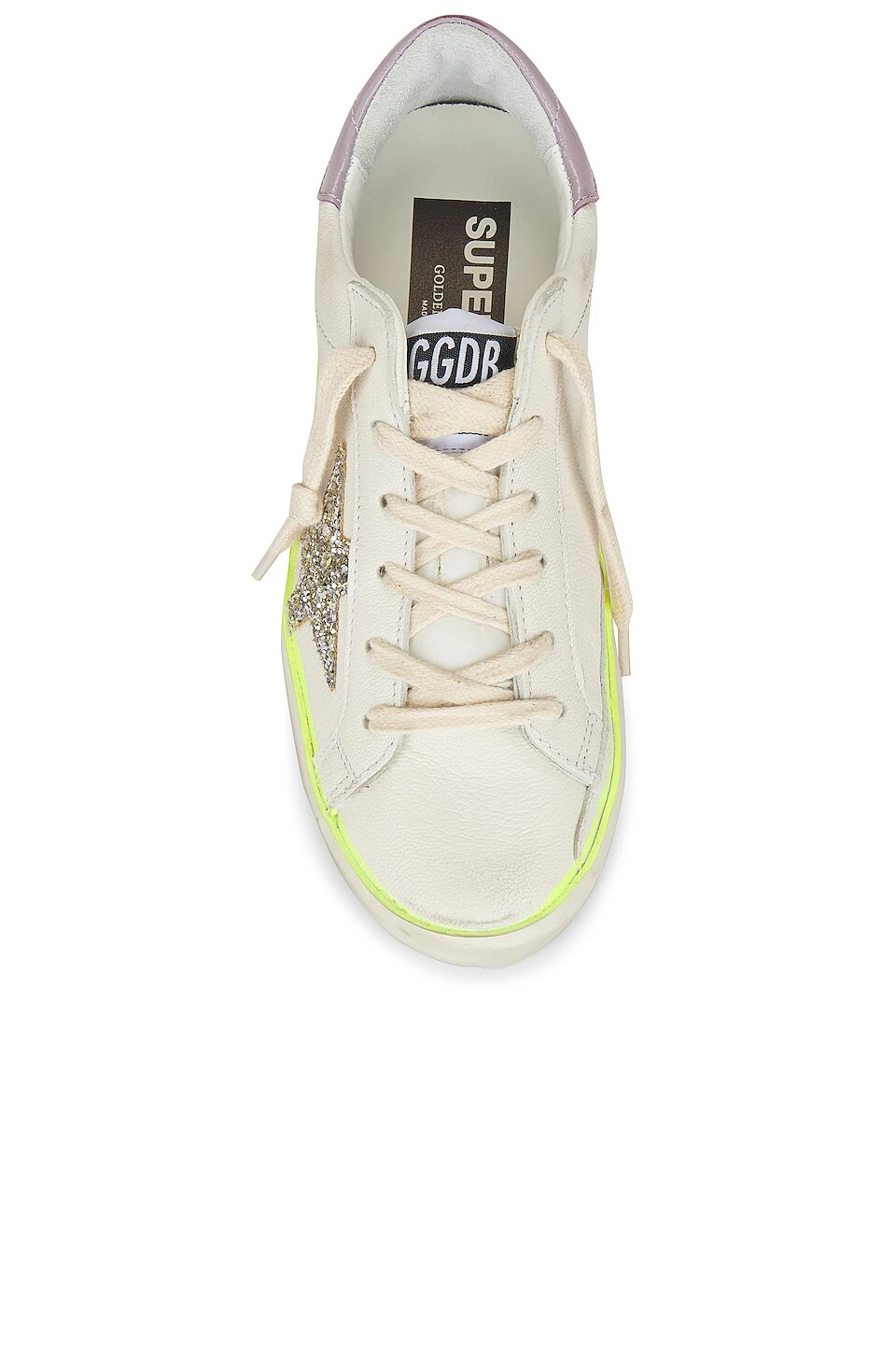 Golden Goose Super-Star Sneaker White, Platinum, & Lilac - Image 4