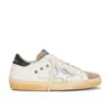 Golden Goose Super-Star Sneaker White, Taupe, Silver, & Black