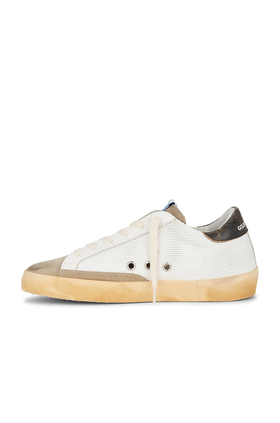 Golden Goose Super-Star Sneaker White, Taupe, Silver, & Black - Image 5