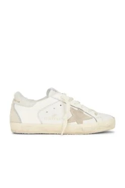 Golden Goose Super-Star Sneaker White, Cream, & Silver