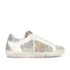 Golden Goose Super-Star Sneaker Silver, White, & Taupe