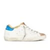 Golden Goose Super-Star Sneaker White, Tobacco, & Blue