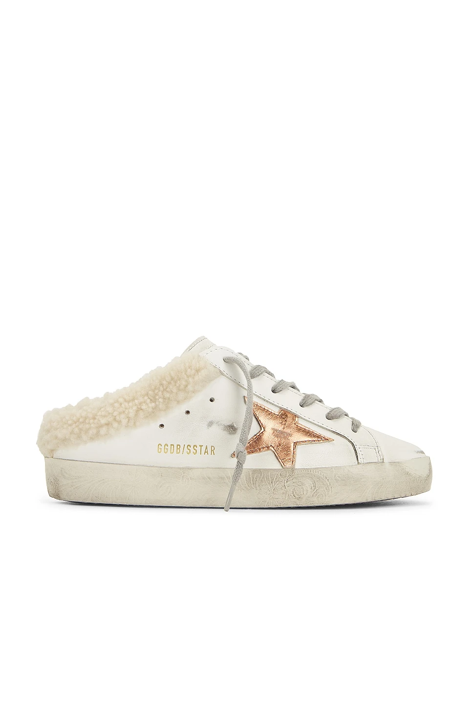 Golden Goose Sabot Sneaker White, Chocolate Brown, & Beige