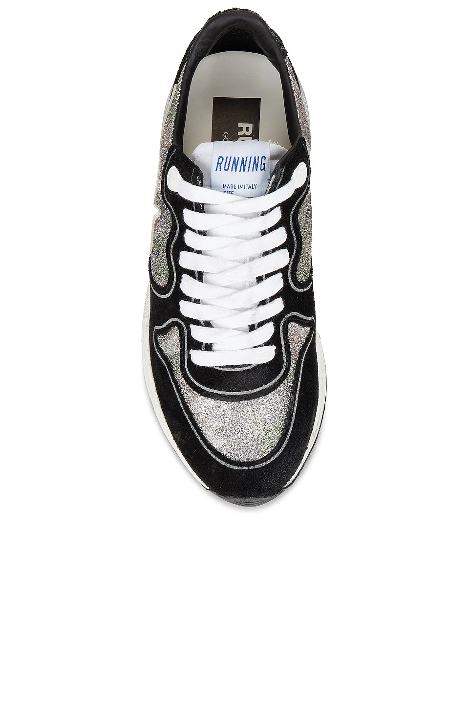 Golden Goose Running Sole Sneaker Green Camouflage, Black, White, & Silver - Image 4