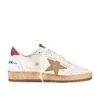 Golden Goose Ball Star Sneaker White, Beige, & Red