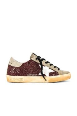 Golden Goose Super-Star Sneaker Bordeaux, Taupe, & White