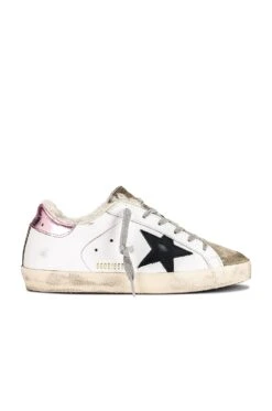 Golden Goose Super-Star Sneaker White, Ice, Black, & Pink