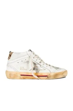 Golden Goose Mid Star Sneaker Cream, Ice, White, Platinum, & Beige Brown Leopard