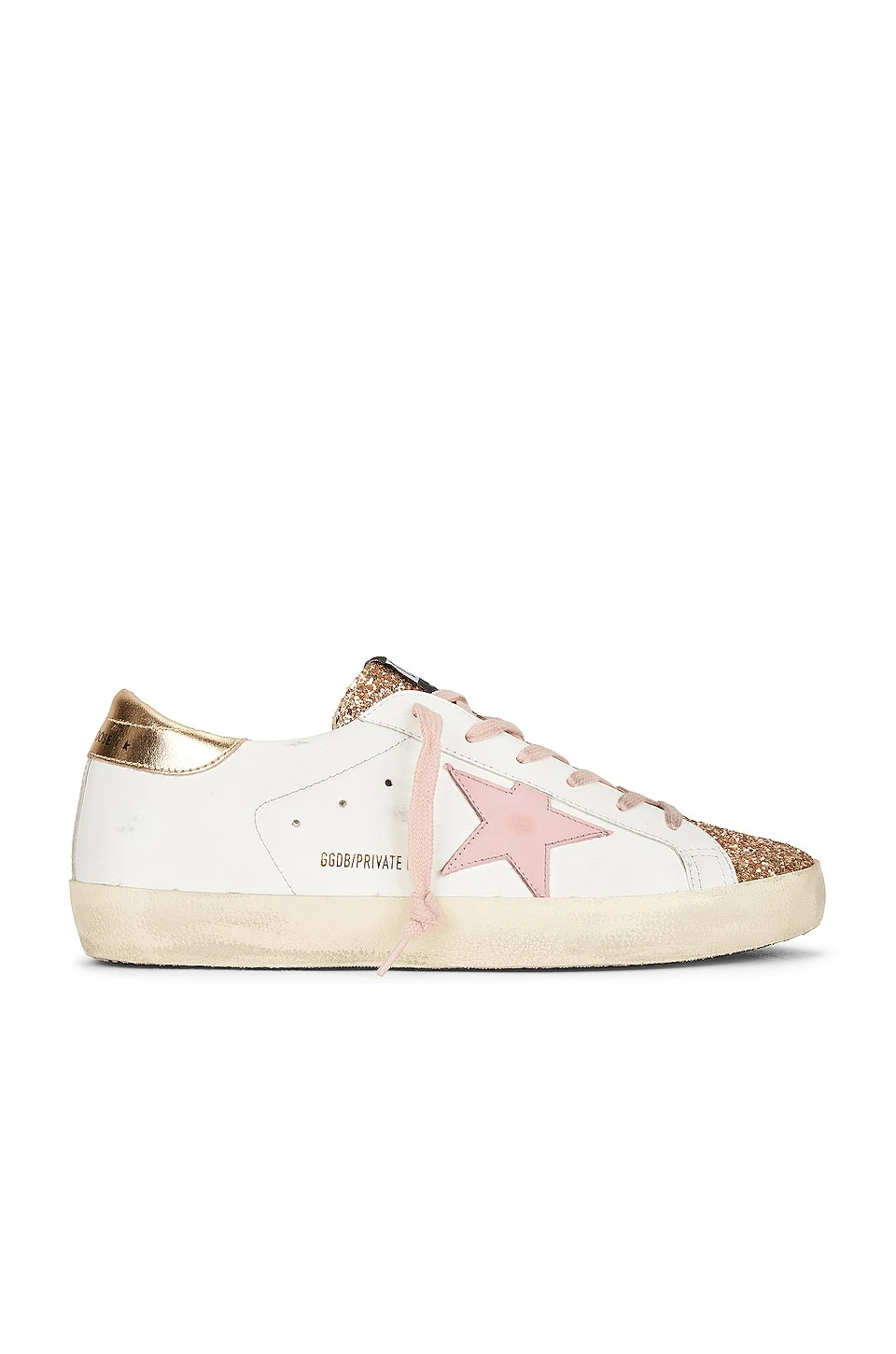 Golden Goose X REVOLVE Super Star Sneaker White, Ancient Pink, & Gold