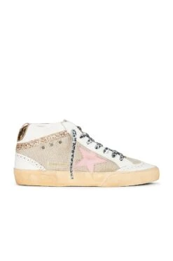Golden Goose X REVOLVE Mid Star Sneaker Pink & Gold