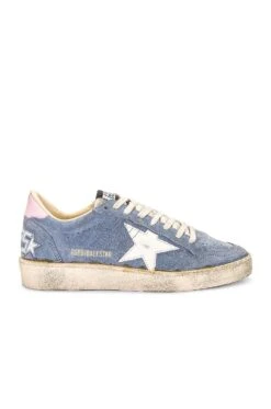 Golden Goose ZAPATILLA DEPORTIVA BALLSTAR Powder Blue, White, & Pink