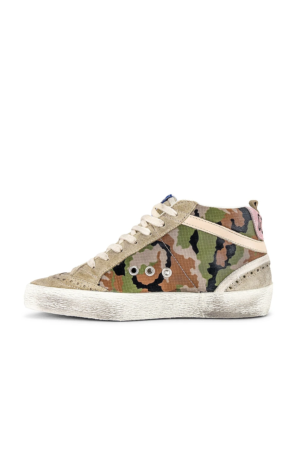 Golden Goose MID STAR 스니커즈 Green Camoflage, Taupe, Black, Beige, & Antique Pink - Image 5
