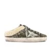 Golden Goose Superstar Sabot Shearling Sneaker Black Gold, Beige, & Ice