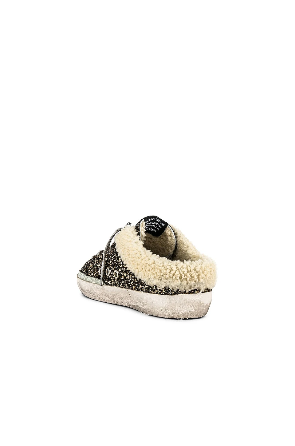 Golden Goose Superstar Sabot Shearling Sneaker Black Gold, Beige, & Ice - Image 3