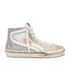 Golden Goose Slide Sneaker Silver, White, & Marble