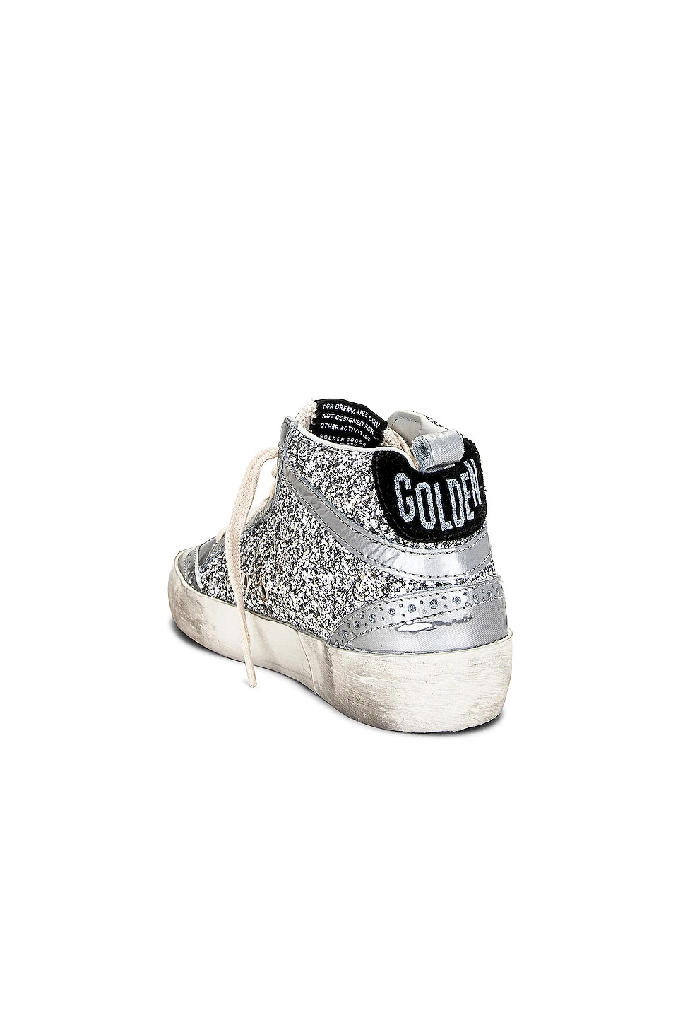 Golden Goose Mid Star Sneaker Silver, Ivory, & Black - Image 3