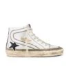 Golden Goose Slide Sneaker White, Yellow, Black, & Taupe