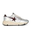 Golden Goose Running Sole Sneaker Silver & Bordeau