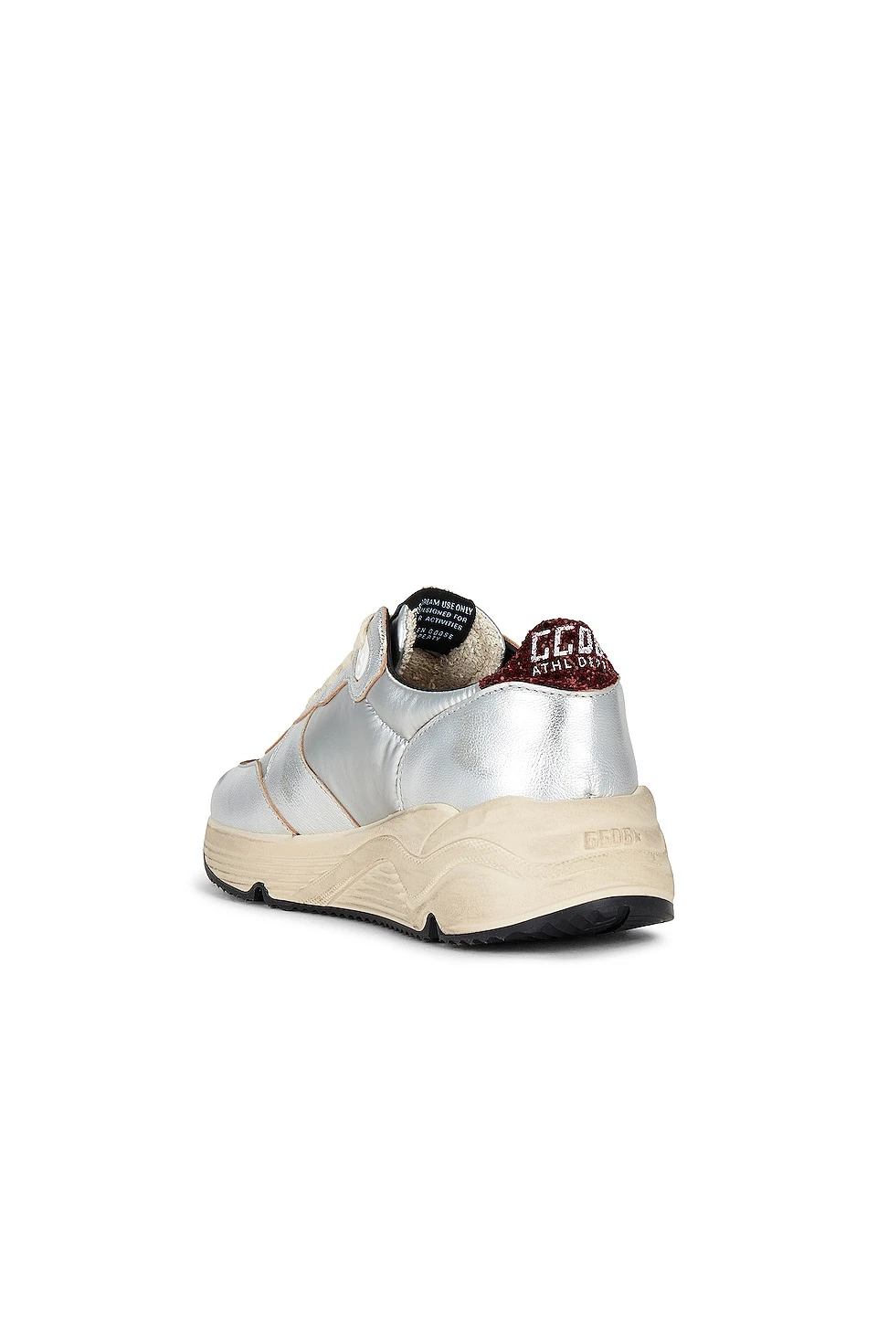 Golden Goose Running Sole Sneaker Silver & Bordeau - Image 3