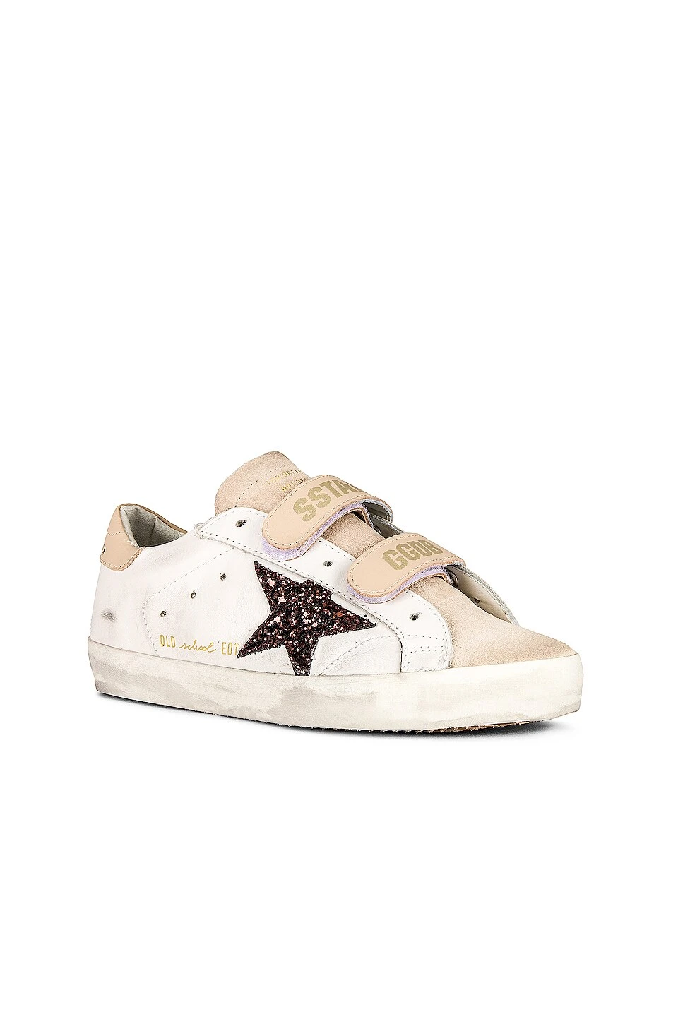 Golden Goose Old School Sneaker Milk, Beige, & Coffee Brown - Image 2