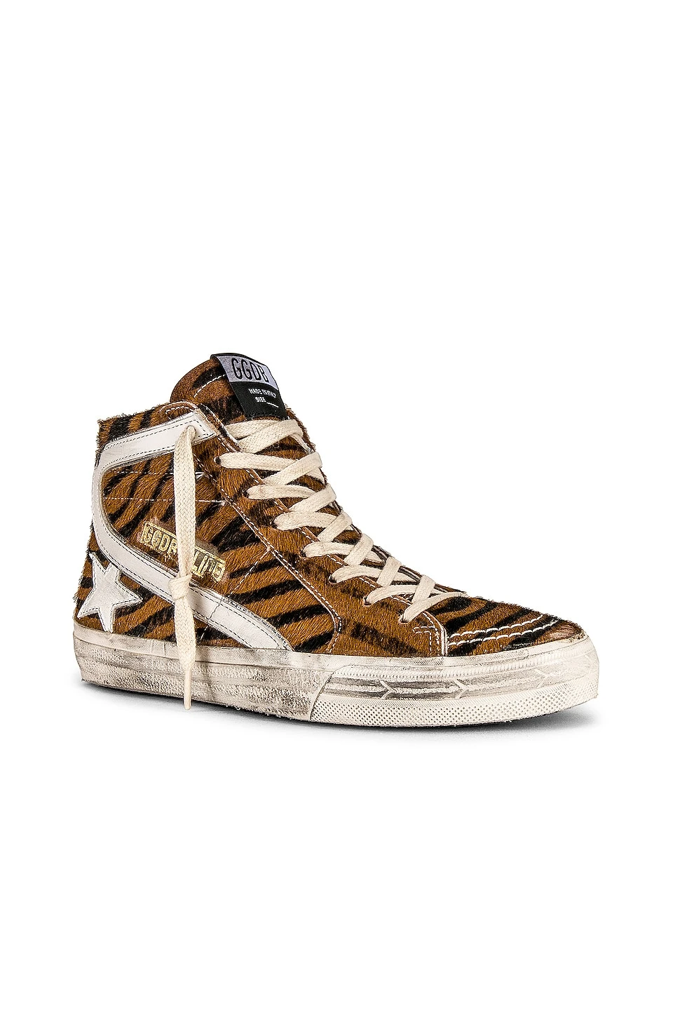 Golden Goose Slide Sneaker Brown Zebra & White - Image 2