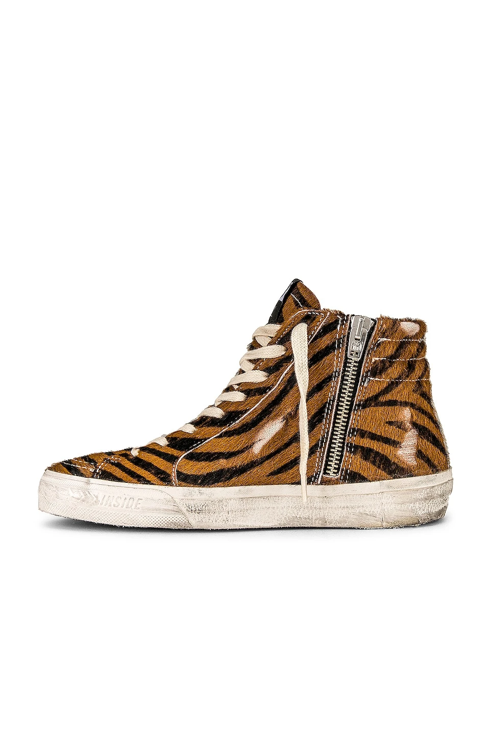 Golden Goose Slide Sneaker Brown Zebra & White - Image 5